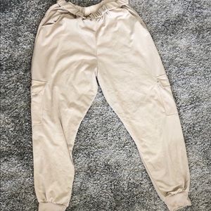 Cream Linen Joggers